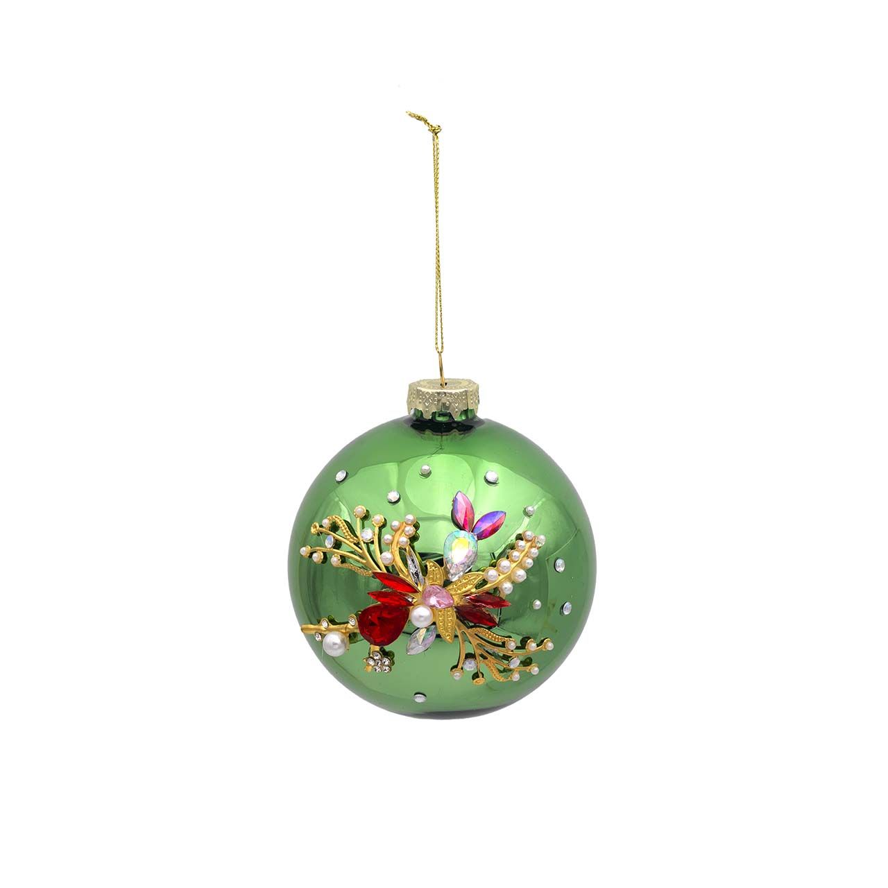 SFERA D. 10 VERDE CON DECORAZIONE IN RILIEVO
